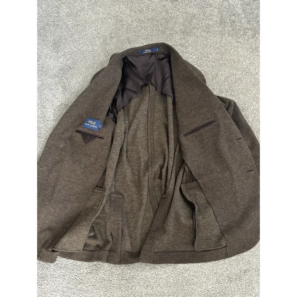 Polo Ralph Lauren Tweed Blazer‎ Sports Coat Wool L Brown